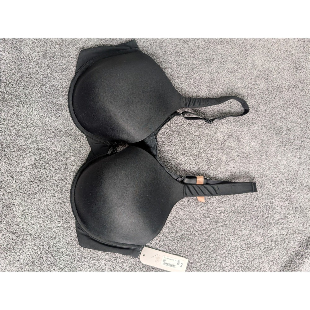 Ambrielle Everyday Full Coverage Bra 42D Black Underwire Padded 302716
